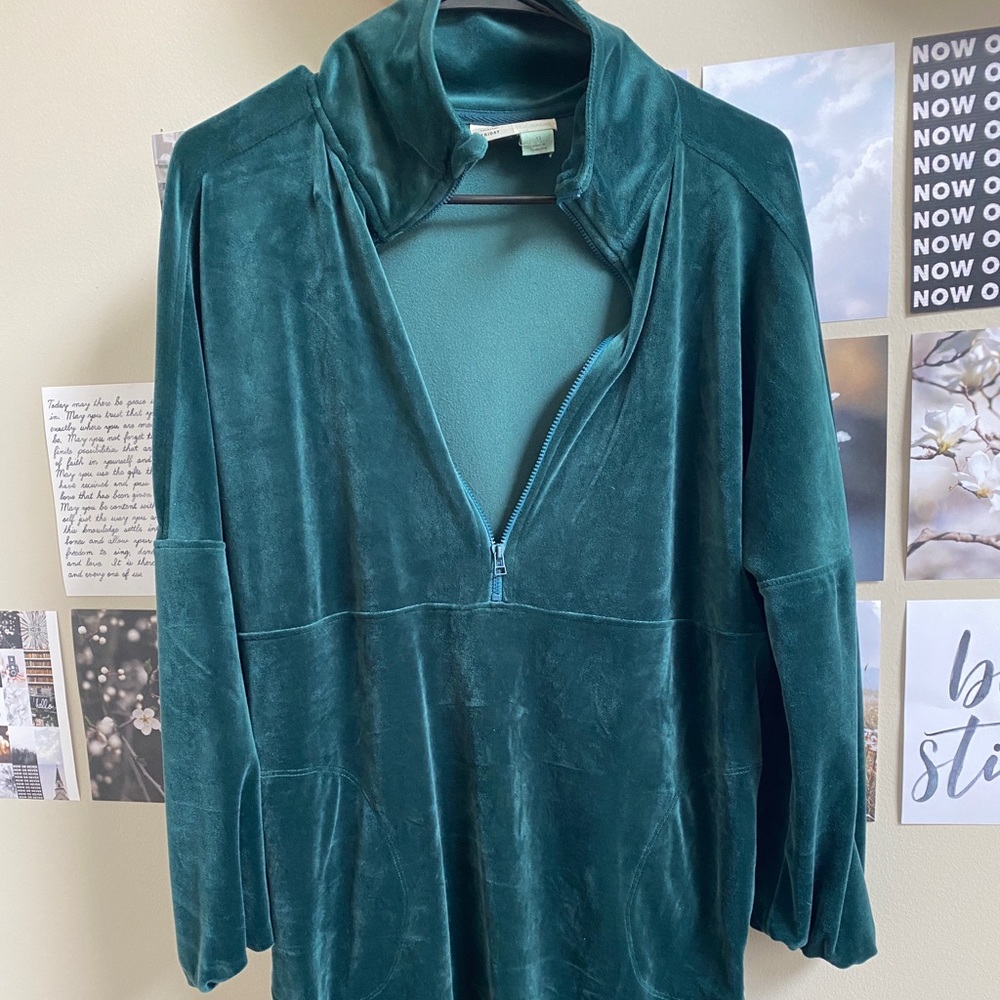 Velvet oversized pullover from Anthropologie size XS